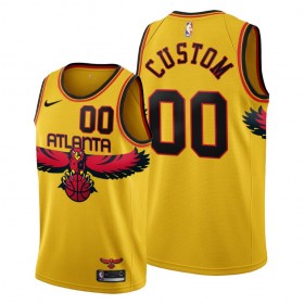 Män Atlanta Hawks Tröja Skräddarsydda Nike 2021-22 City Edition Throwback 90s Swingman 